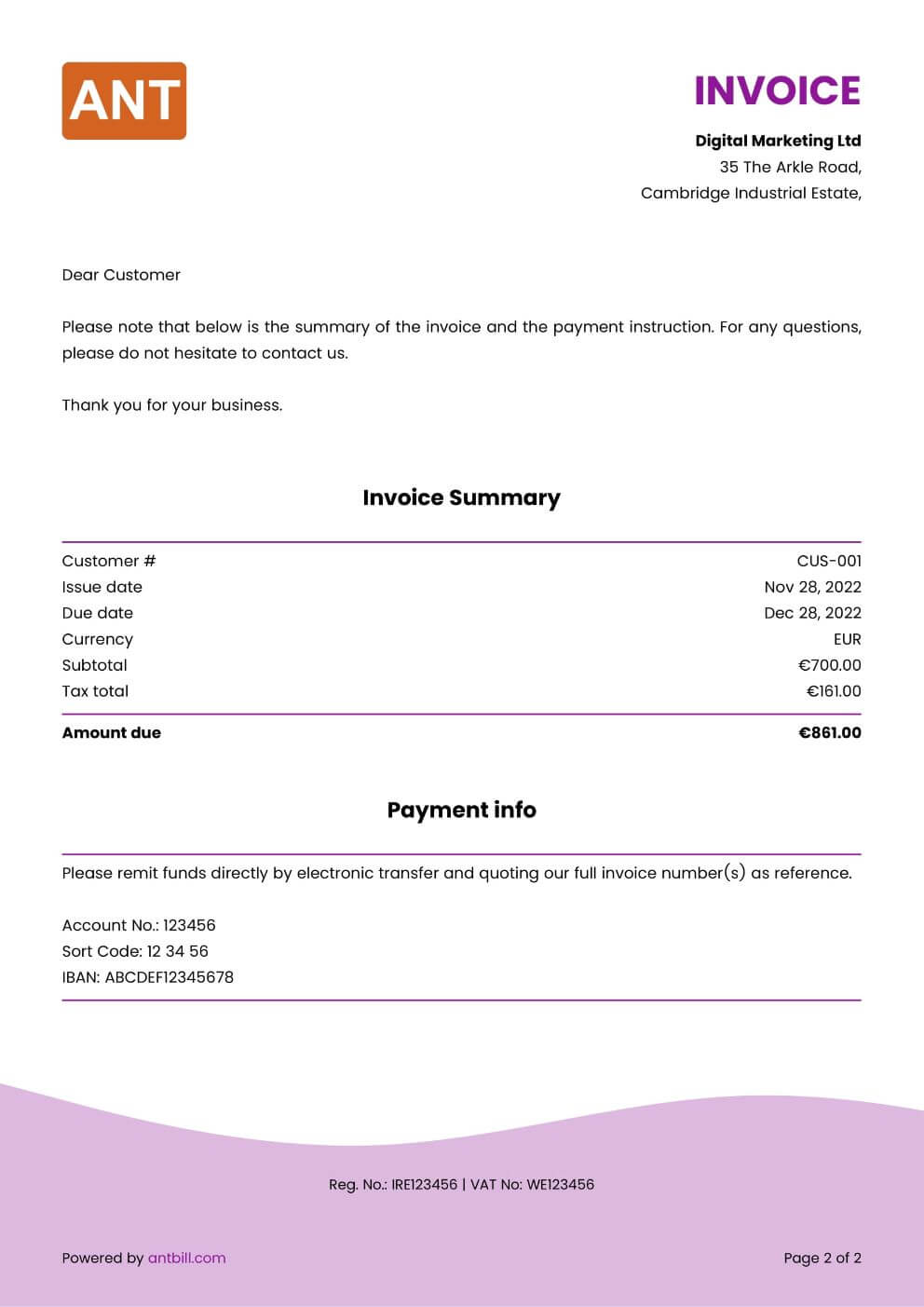 Mental Health Services Invoice Template - modern